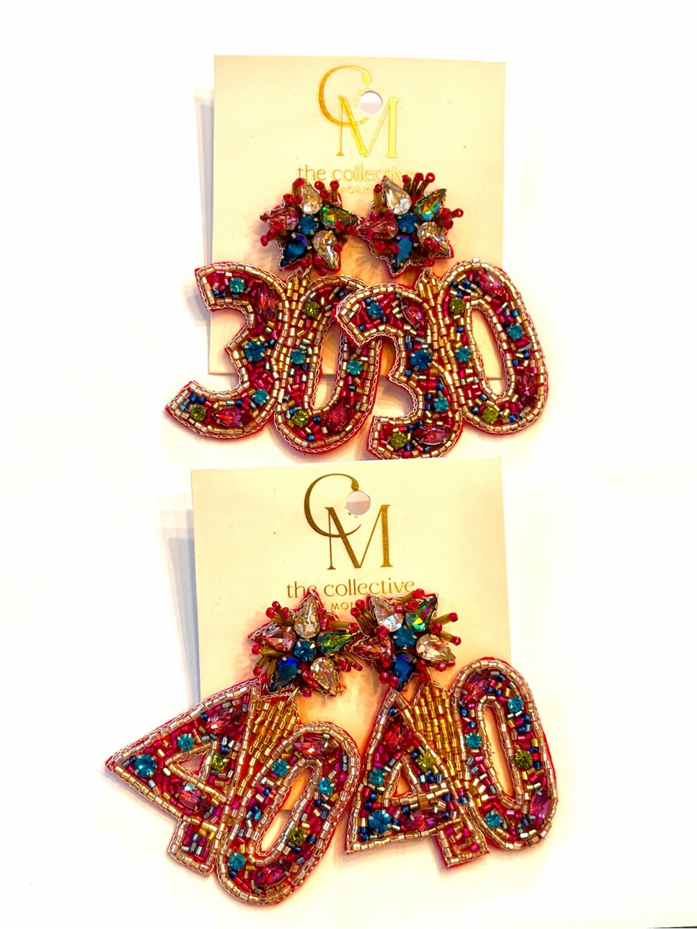 Birthday celebration 30th and 40th earrings